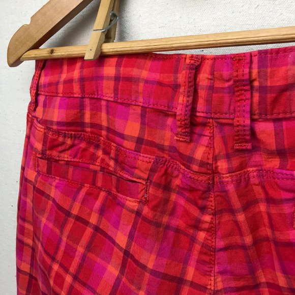 Lee Red Plaid Shorts - Picture 7 of 16